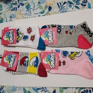 SMURFS 4 PIECE BEAUTIFUL SOCKS